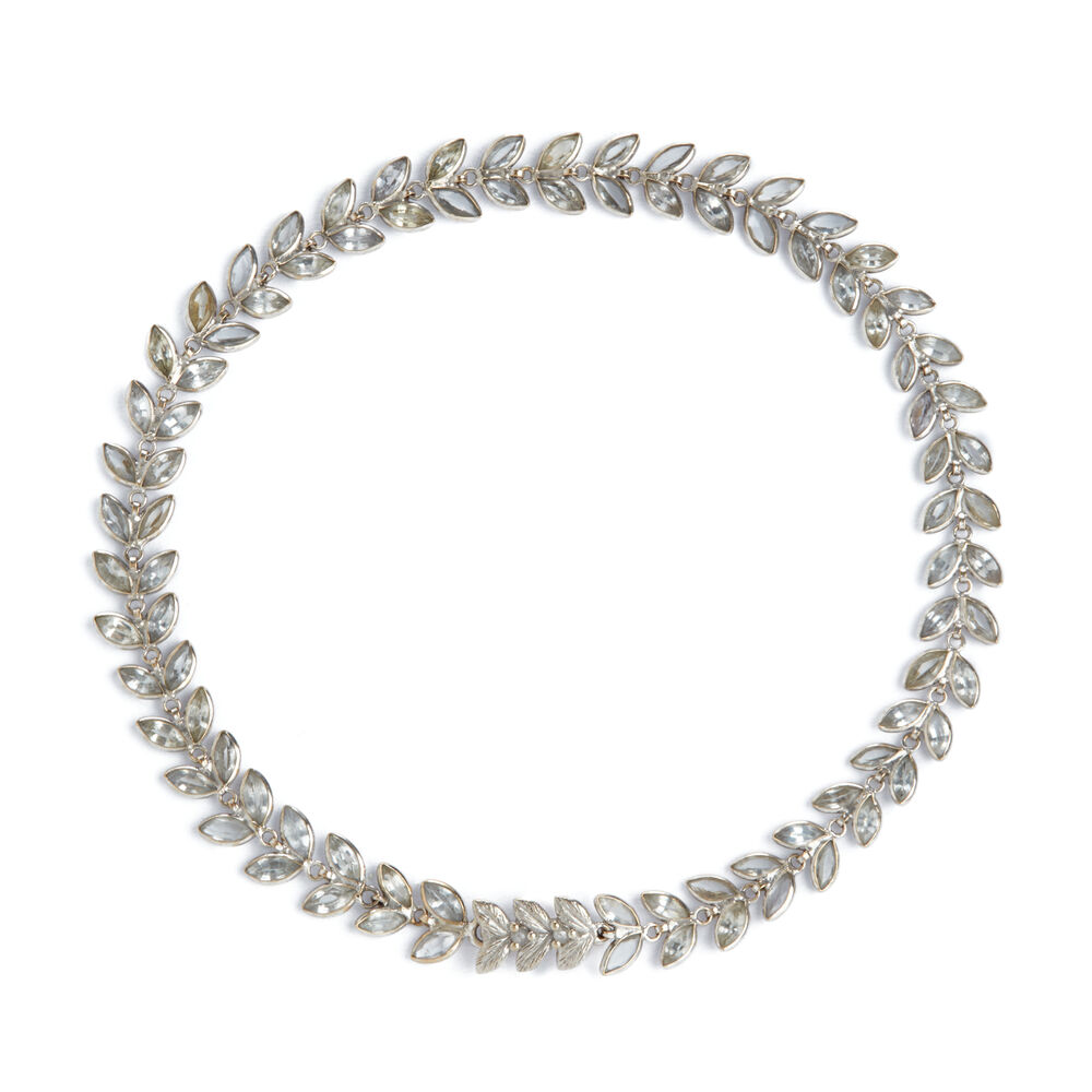 18ct White Gold White Sapphire Vine Bracelet | Annoushka jewelley